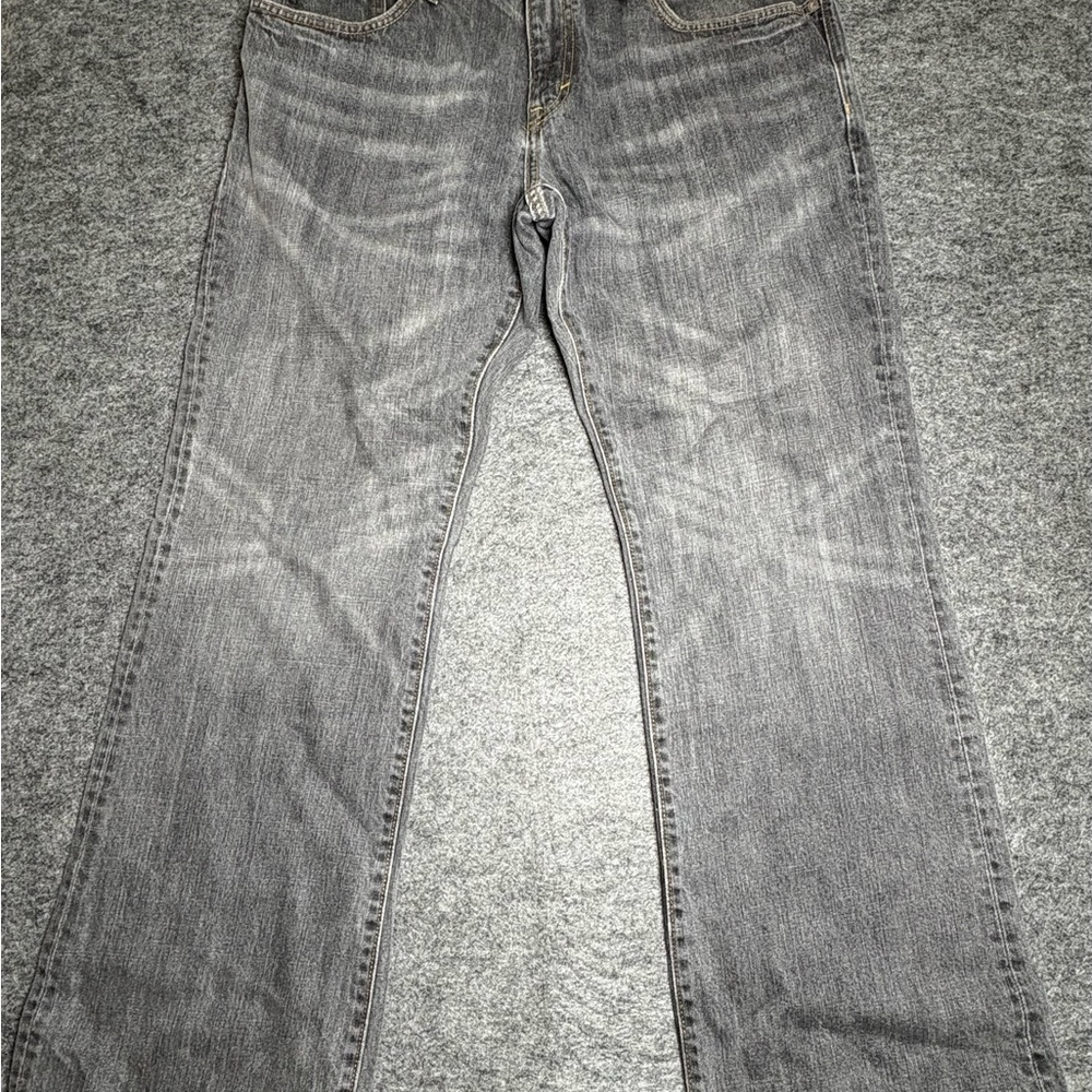 Old Navy Men's Bootcut Gray Jeans Size 38X32 All Cotton Denim Jeans